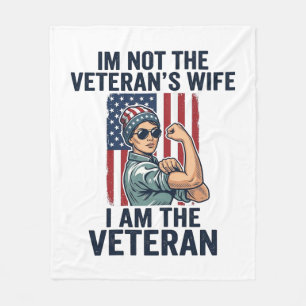 I Am the Veteran Patriotic Woman Veteran Design_1 Fleece Blanket