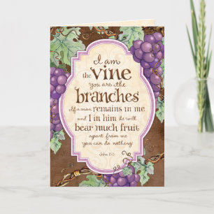 I Am the Vine Scripture Blessing Greeting Card