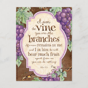 I Am the Vine Scripture Postcard