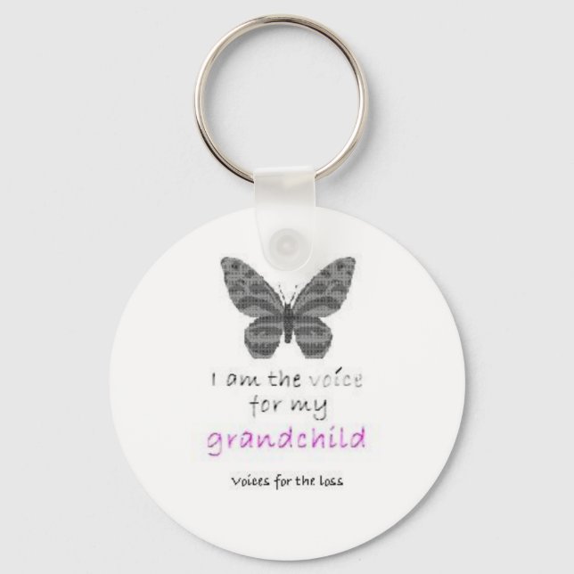I am the Voice for my grandchild Keychain (Front)
