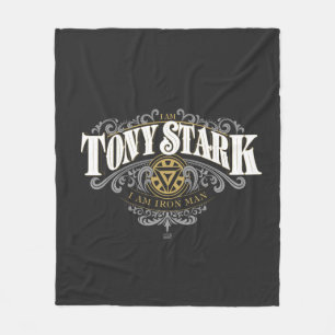I Am Tony Stark, I Am Iron Man Ornate Graphic Fleece Blanket