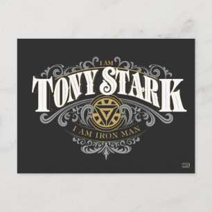 I Am Tony Stark, I Am Iron Man Ornate Graphic Postcard