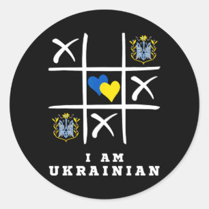I Am Ukrainian Protect Ukraine Ukraine Support  Classic Round Sticker
