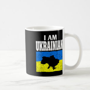 I Am Ukrainian Stand With Ukraine Support And Prid Coffee Mug