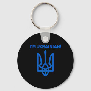 I Am Ukrainian Ukraine Coat Of Arms Ukrainian Powe Keychain
