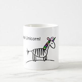 I am Unicorn Zebra mug