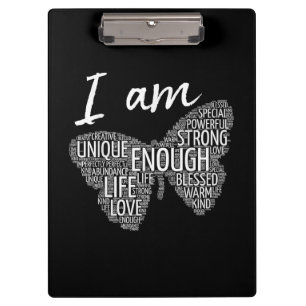 I Am Unique Strong Law of Attraction Positive Affi Clipboard