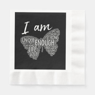 I Am Unique Strong Law of Attraction Positive Affi Napkin