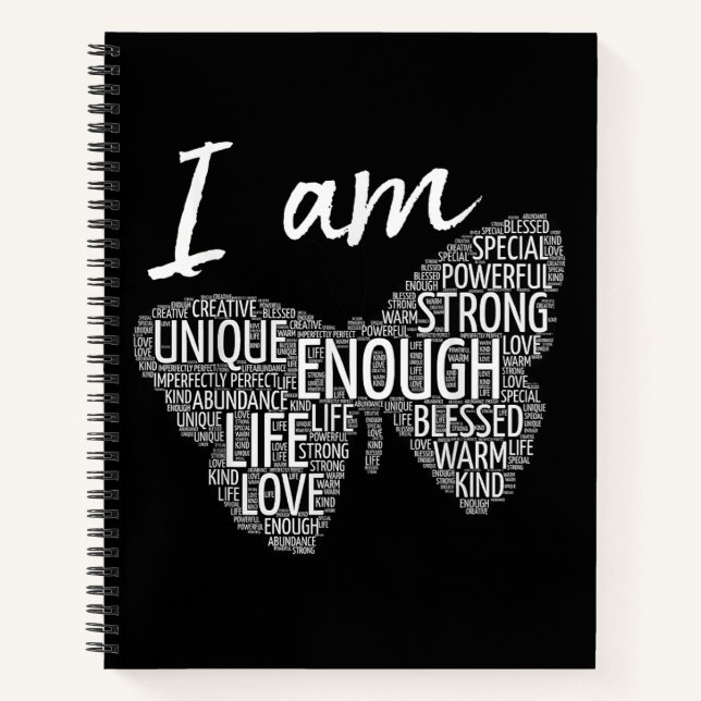 I Am Unique Strong Law of Attraction Positive Affi Notebook (Front)
