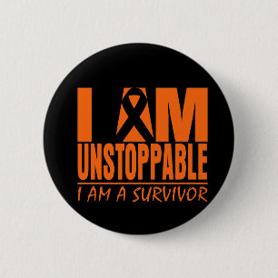 I am Unstoppable - I am a Survivor - Skin Cancer 2 Inch Round Button