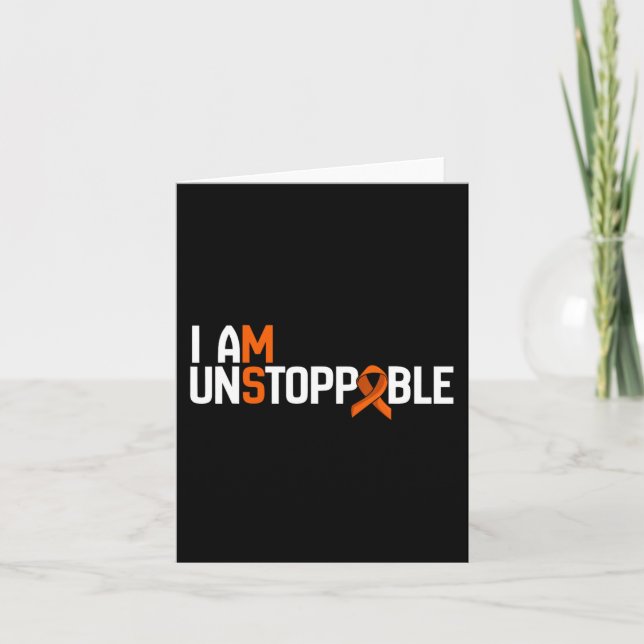 I Am Unstoppable Multiple Sclerosis Ms Awareness M Card (Front)