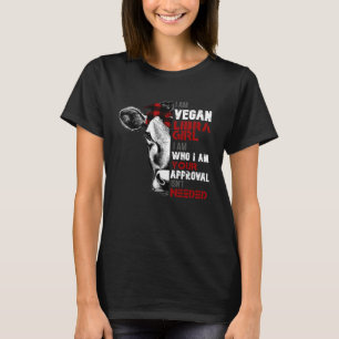 I Am Vegan Libra GIrl Cow  Womens Girls Veganism T-Shirt