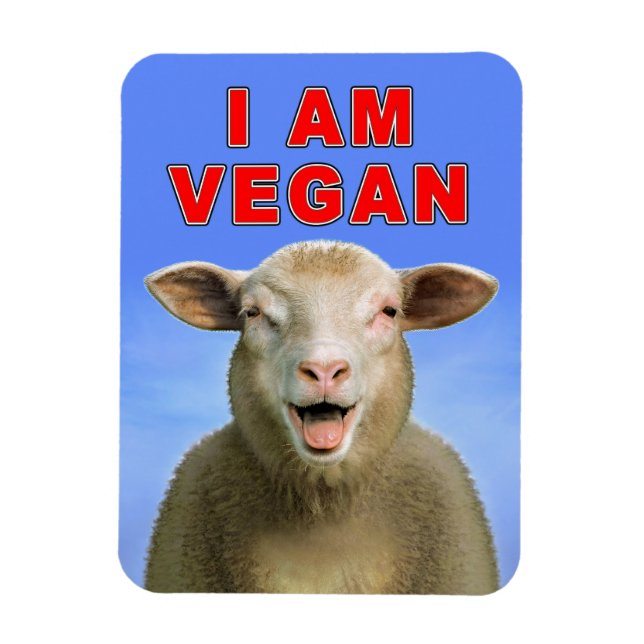 I AM VEGAN MAGNET (Vertical)