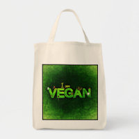 I Am Vegan Written With A Grassy Nature Texture