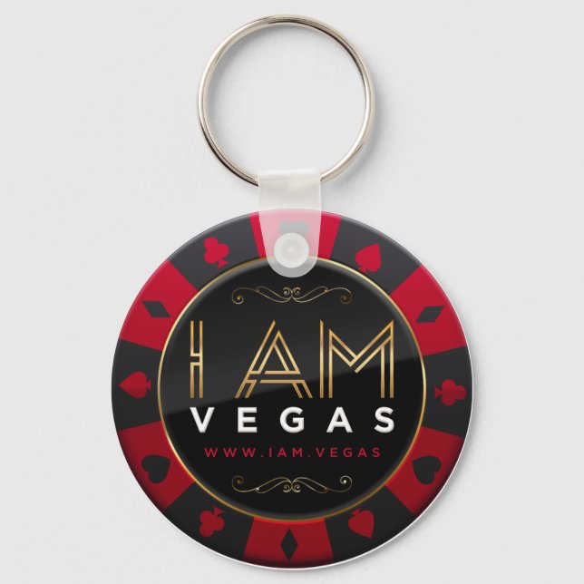 I AM VEGAS POKER CHIP KEY CHAIN (Front)
