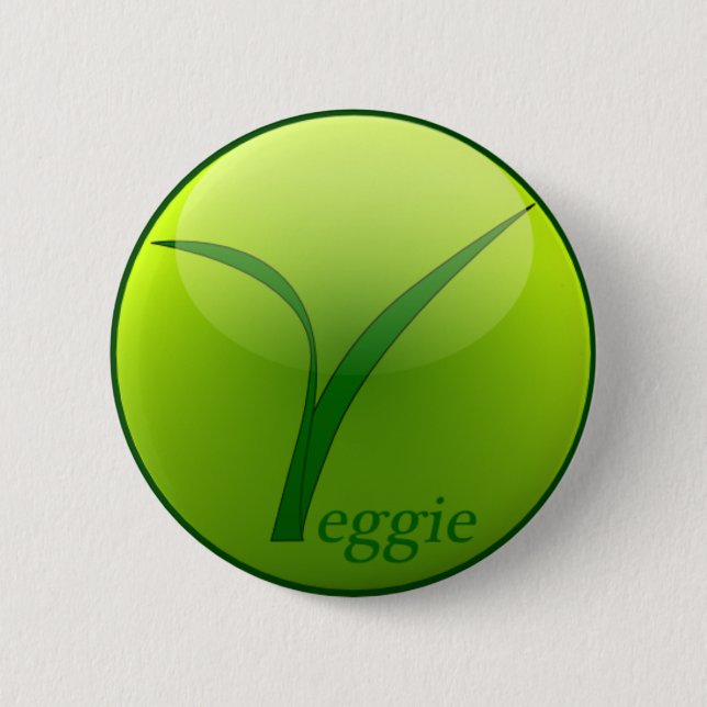 I am vegetarian 2 inch round button (Front)