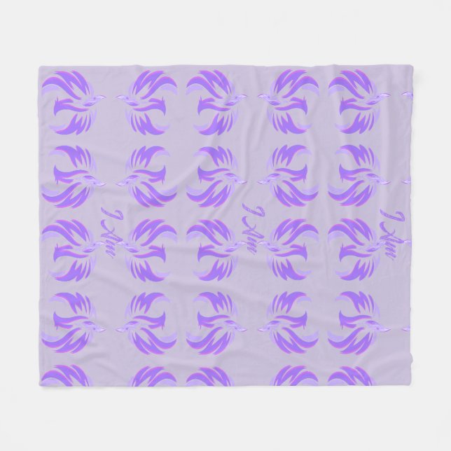 I Am Violet Flame Fire Bird Rising  Fleece Blanket (Front (Horizontal))
