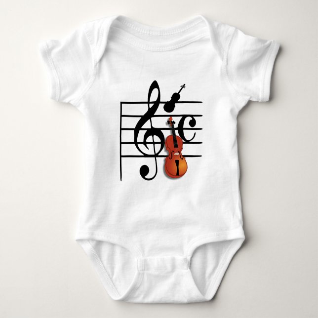 I Am Violin_ Baby Bodysuit (Front)