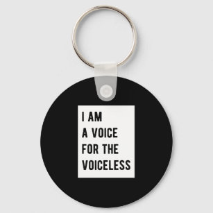 I am Voice for the Voiceless Vegan Diet Animal Keychain