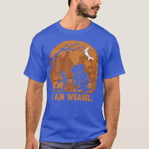 I Am Weasel Halloween Haunted Sunset Silhouette  T-Shirt