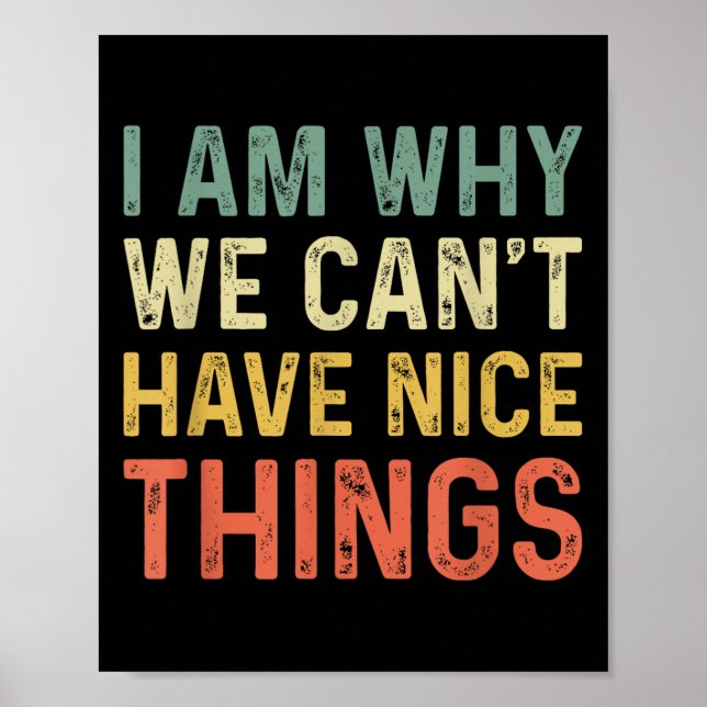 I Am Why We Can't Have Nice Things  Poster (Front)