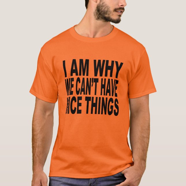 I am why we can't have nice things T-Shirt (Front)