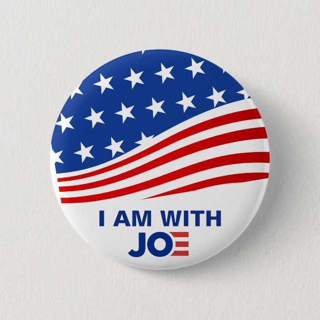 I am with Joe 2024 President Election Campaign 2 Inch Round Button (Front)