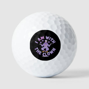I Am With the Clown Creepy & Funny Halloween Golf Balls