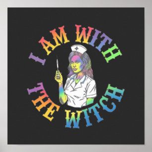 I Am With the Witch - Spooky & Mystical Halloween Poster