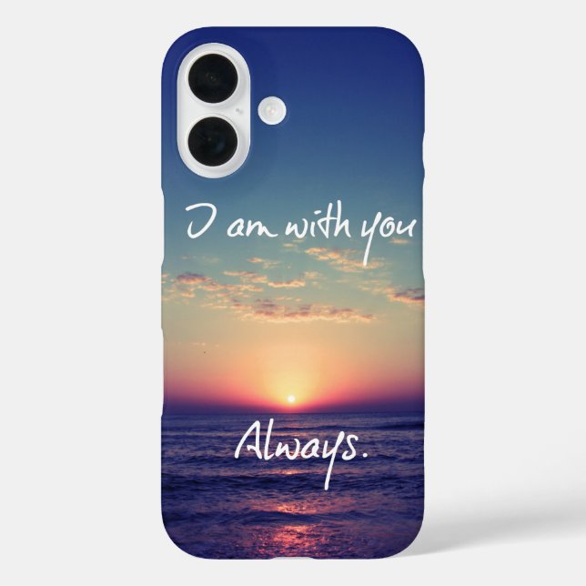 I am with you Always Bible Verse Case-Mate iPhone Case (Back)