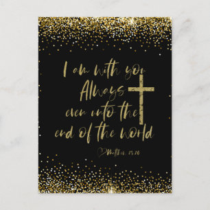 I am with you Always Bible Verse Postcard
