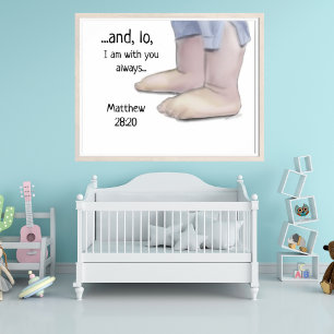 I Am With You Always Christian Nursery Art Poster