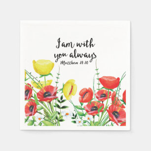 I Am With You Always Napkin