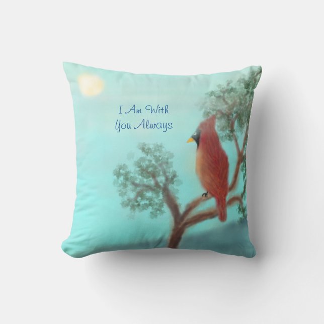 "I Am With You Always" Throw Pillow (Front)