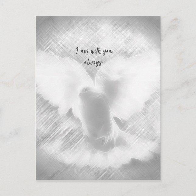 I am with you always verse with Dove Postcard (Front)