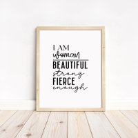 I am Woman - Boho Minimalist Motivational 