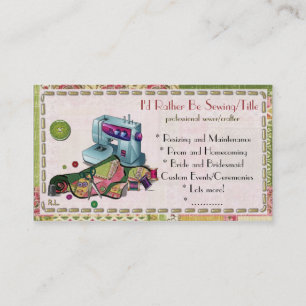 I Am Woman Hear Me Sew  Business Card