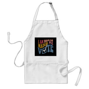 I Am Woman Watch Me Vote 2024 Blue Wave Vote Standard Apron