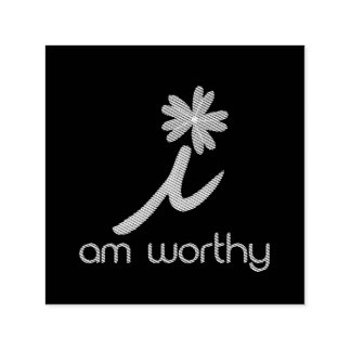 i am worthy self-inking stamp