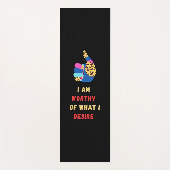 I am worthy yoga mat (Front)