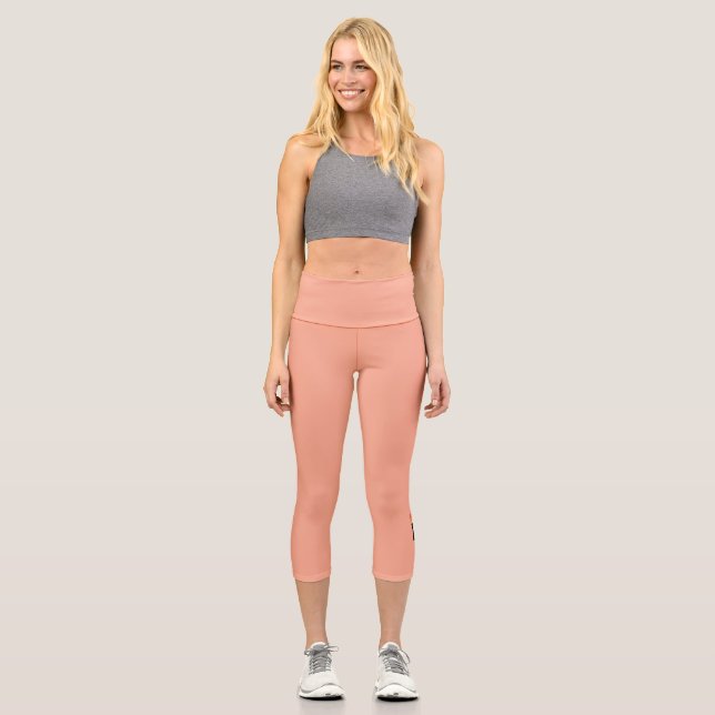 I Am Yoga Logo Capri Leggings (Front)