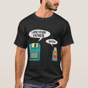 I Am Your Father USB Floppy Disc IT Computer Geek  T-Shirt