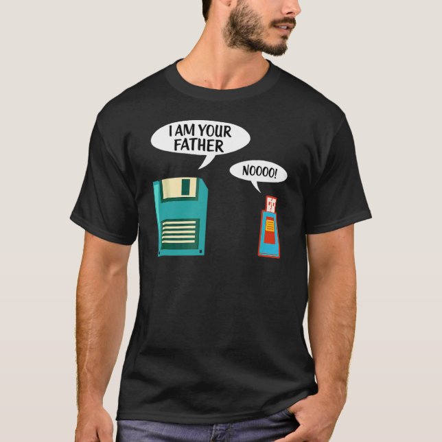 I Am Your Father Usb Floppy Disc It Computer Geek  T-Shirt (Front)