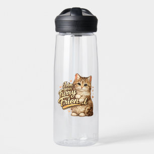 I Am Your Furry Friend Cat Design Water Bottle