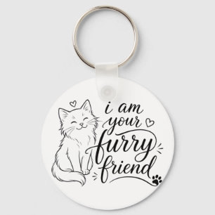 I Am Your Furry Friend Cute Pet Design Keychain