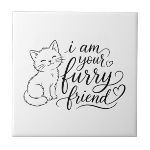 I Am Your Furry Friend Cute Pet Design Tile