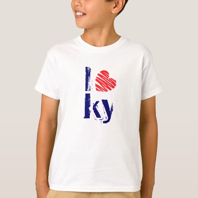 I amour KY de T-shirt de mode du Kentucky de coeur (Devant)