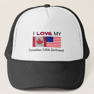I, AMOUR, MON, casquette de fille de Canadian/USA…