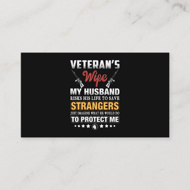 I An Veteran's Wife Business Card (Front)