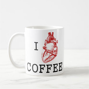 I anatomical heart coffee mug